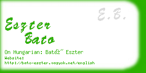 eszter bato business card